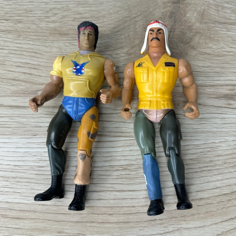 RAMBO Frankensteined Mixed Up Parts‎ 6.5” Action Figures Anabasis 1986 Vintage
